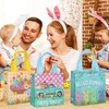Colodeol 24 Pcs Easter Gift Bags with Handles,Non-Woven Treat Goodie