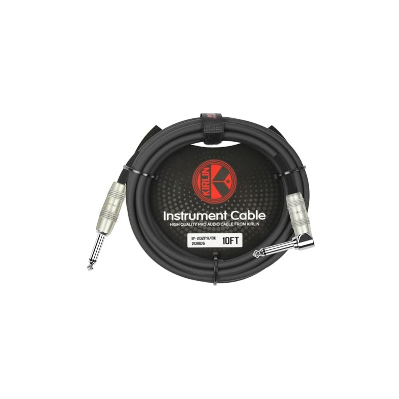 Kirlin Cable IP-202PR-20/BK - 20 pies - Cable de instrumento