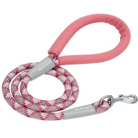 Blueberry Pet Dog Leash - Puppy Essentials: Pink-Tone Rope Dog Leashes for Large Dogs Heavy Duty, 4ft Durable Rope Leash with Comfy Neoprene Handle, Strong Dog Rope for Easy Control