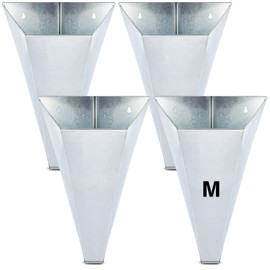 Mumufy 4 Pcs Medium Chicken Cone, Galvanized Steel Poultry Restraining Cones, up to 10 Pounds, Flat Back Funnel Cone Chicken Killing Cones for Butchering Birds Turkeys, Easy to Clean (Sliver)