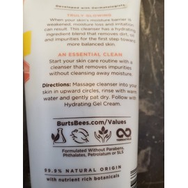 Burt's Bees 2 Pack Burt's Bees Truly Glowing GEL CLEANSER Hyaluronic Acid Net Wt. 6 Oz Each