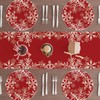 XCHI Red Snowflakes Winter Christmas Xmas Round Placemats Set of