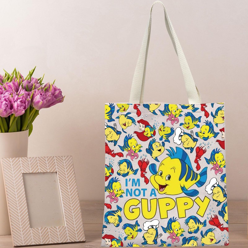 WZMPA Fish Flounder Tote Bag Flounder Fans Gifts I'm Not