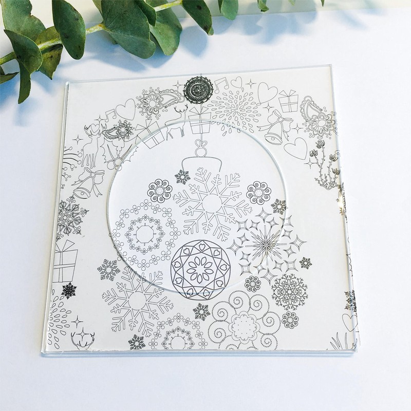 5 Pcs Clear Acrylic Coasters with Insert for Cocktail Napkins,