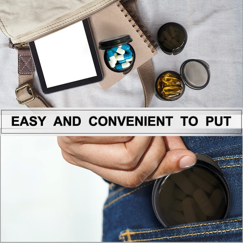 4 Pack Portable Mini Pill Case Small Pill Organizer Box