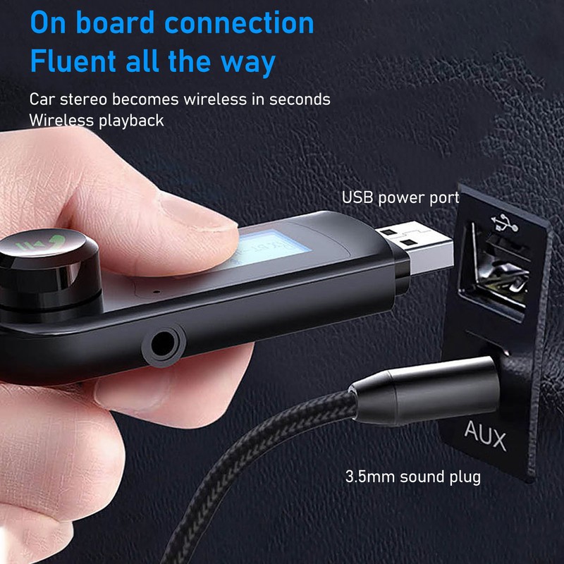 Bluetooth Transmitter Receiver Multifunctional 3D Stereo Sound Built in Mic