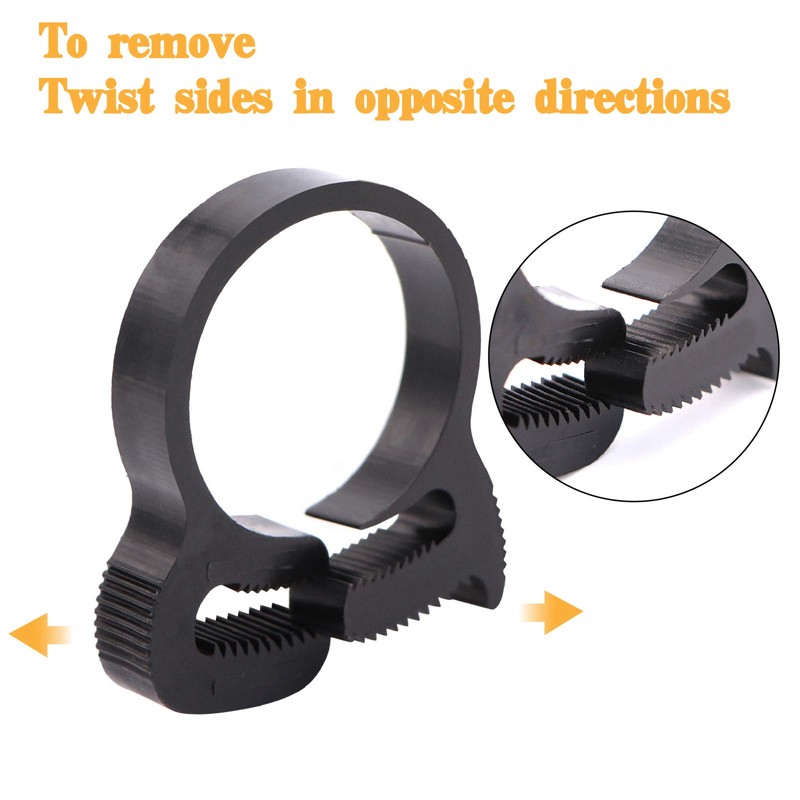 60-Pcs Heavy Duty Speedy Double Snap Grip Nylon Plastic Hose