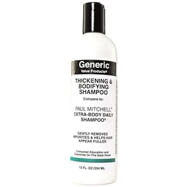 Generic Value Products Thickening & Bodifying Shampoo, Helps Repair Damaged Hair, Improves Strength, For Thicker and Fuller Looking Hair, Gentle Cleansing, 12 Oz