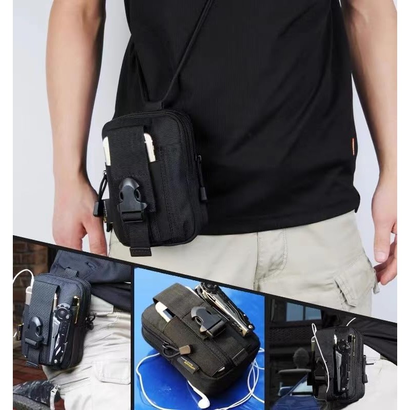ChasCoCo Multi-functional Pouch, Belt Pouch, Large Capacity, Hip Bag, Fanny