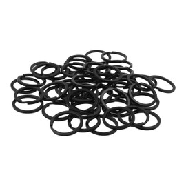 Mandala Crafts 1 Metal Key Rings for Keychains - Flat Black Keychain Rings for Crafts - 50 Split Key Ring Set Bulk Keyrings for Car Keys Home Key Chain Rings