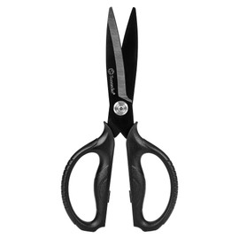 Sunnecko Kitchen Scissors, Cooking Scissors, Disassembly, Dishwasher Safe, Stainless Steel, Titanium Coating, Black