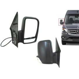 Texaseparts For 2006-2018 Sprinter Van Right Side Rear View Mirror Short Arm Heated Signal