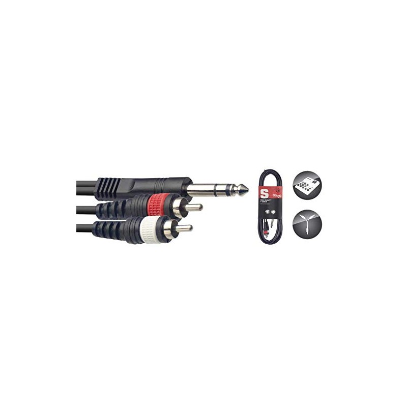 Stagg SYC2/PS2CM E 2 m S Series Stereo Phone to
