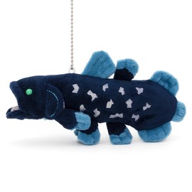 [COLORATA] Carolata Plush Mascot Coelacanth (Realistic Deep Sea Creature/Chain Included) Key Holder, Doll, Gift, Present (2 Meters Readed), Christmas Present