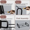 Microwave Shelf Wall Mount,Microwave Wall Shelf with 5 Hooks and
