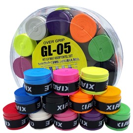 GL-05 Wet Grip Tape, 30 Pack 9-12 Colors Grip Tape, Anti-Slip Super Absorbent Breathable Overgrip Tape for Baseball, Squash, Drum Bee, Golf, Fishing Rod Racket, Badminton, Tennis, Grip Type,