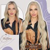 Full Shine Weft Hair Extensions Human Hair Platinum Blonde 24