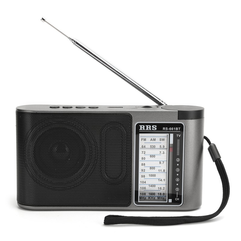Bluetooth 4.0 Radio Receiver Portable MultiBand Manual Setting with Telescopic
