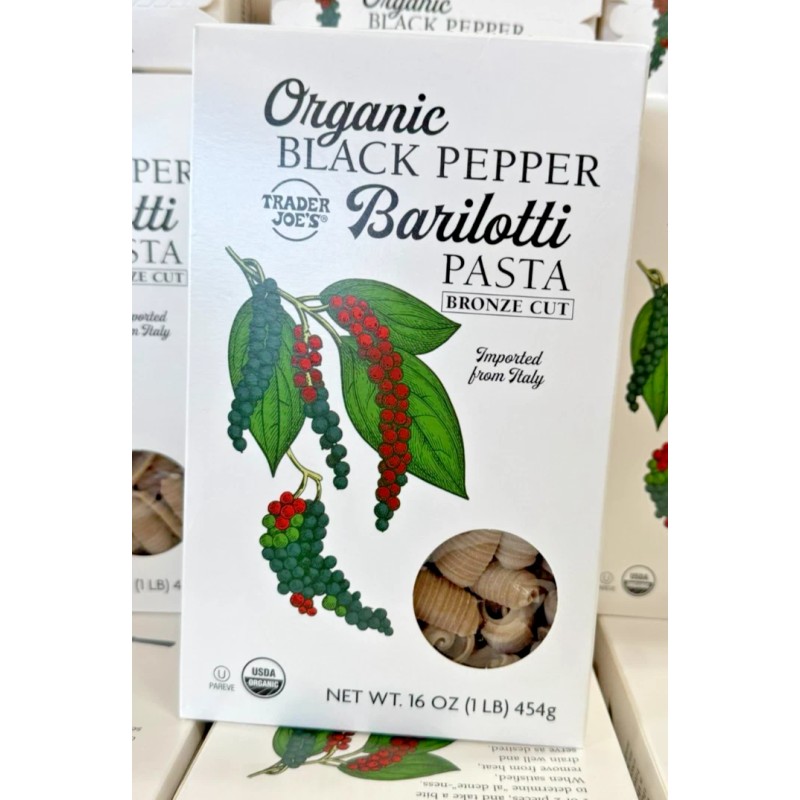 Trader Joe's 2x Trader Joe's Organic Black Pepper Barilotti Pasta