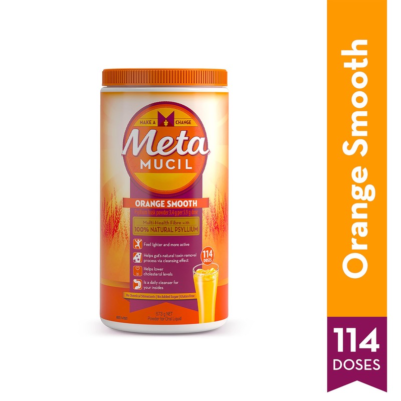 Metamucil Daily Fibre Supplement Smooth Orange, 114 Doses, 673g