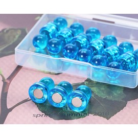 Tupalizy 15 Pack Acrylic Refrigerator Magnets for Whiteboards Fridge Push Pin Magnets for Dry Erase Magnetic Bulletin Board Photos Paper Maps Calendars Classrooms School Home Office Use (Green)