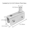 Alamic Glass Door Pivot Hinge for Free Swinging Glass Doors,