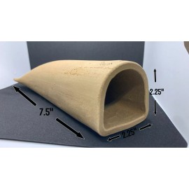 Wild Fish Tanks Large Pleco Cave For Breeding (2.25” D Shaped) - Ancistrus, Bristlenose (USA) - Light Brown