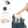 Insulated Water Bottle with Handle and Strap,Vacuum Travel Tumbler with