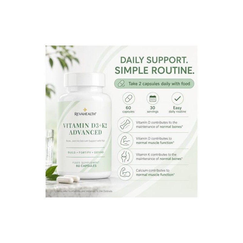 High Strength Vitamin D3 K2 Supplement | D3 2000 IU