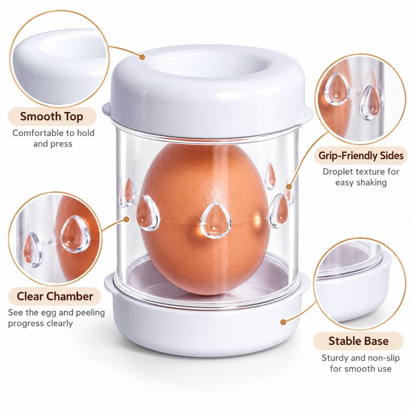 Hand Crank Egg Shell Opener for Kitchen Use – Manual