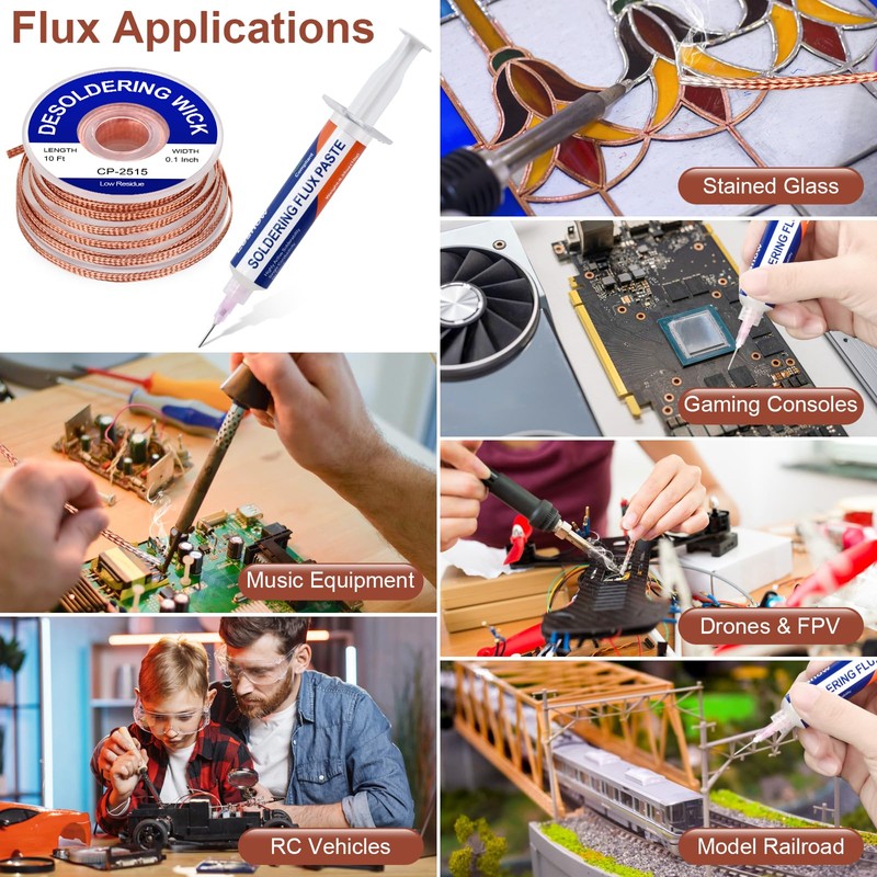Lesnow Solder Wick Braid And Solder Flux Paste, No Clean