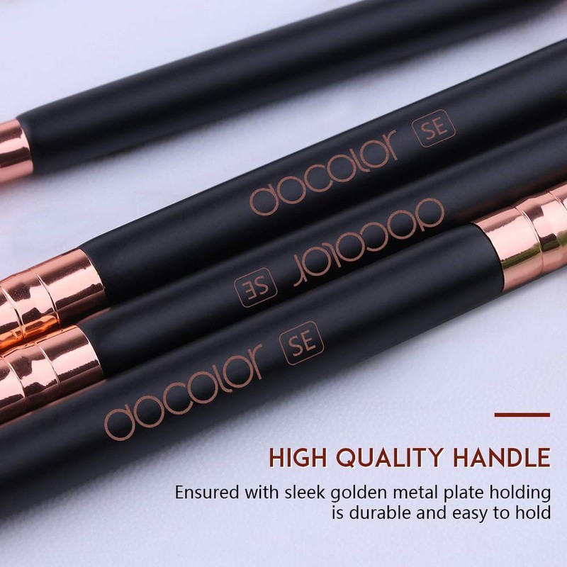 Docolor Eyeshadow Brush Set, 6 Pieces, Double-Sided Eye Make-Up Brush,