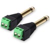 kwmobile 2 x 6.35 mm Jack Plug Adapter - Jack
