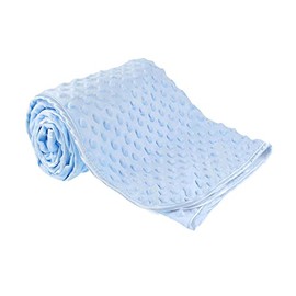 Royal Icon Baby Boys Girls Bubble Blanket Cuddly Wrap With Satin Trim 75 x 100 Cm Soft and Warm Double Layers Infant Blanket For Pram or Crib Newborn Colours Available RI80 (Blue)