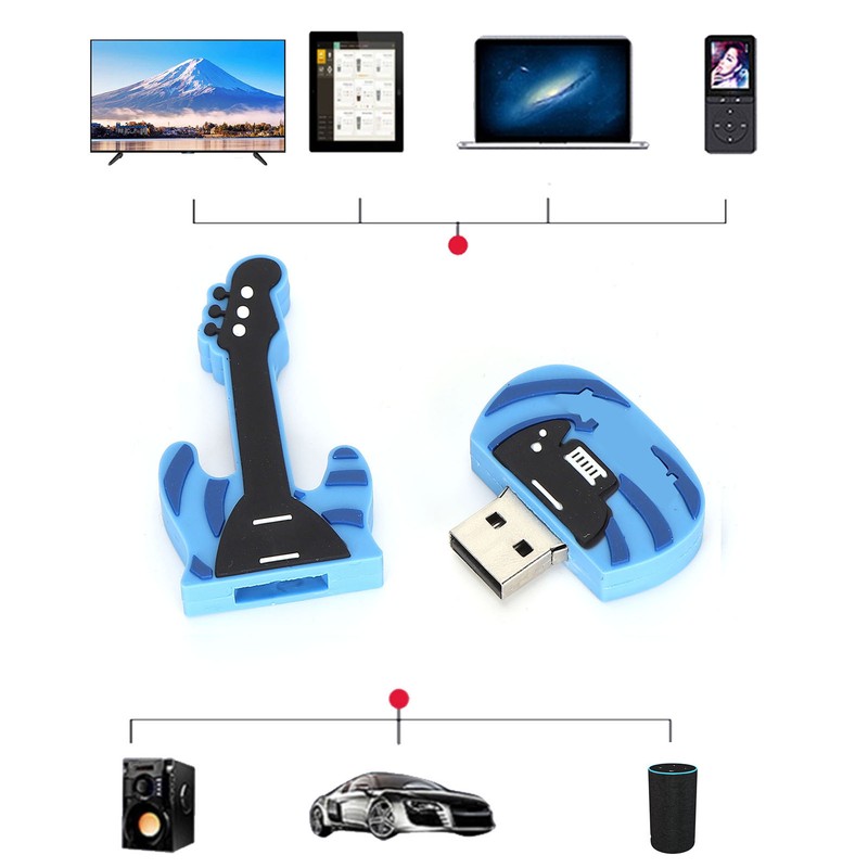 USB Flash Drive Guitar Shape High Speed Bulk Memory Drives