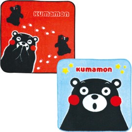 Kumamon Mini Towels, Assorted Set, Blue, Red, 7.9 x 7.9 inches (20 x 20 cm), 100% Cotton