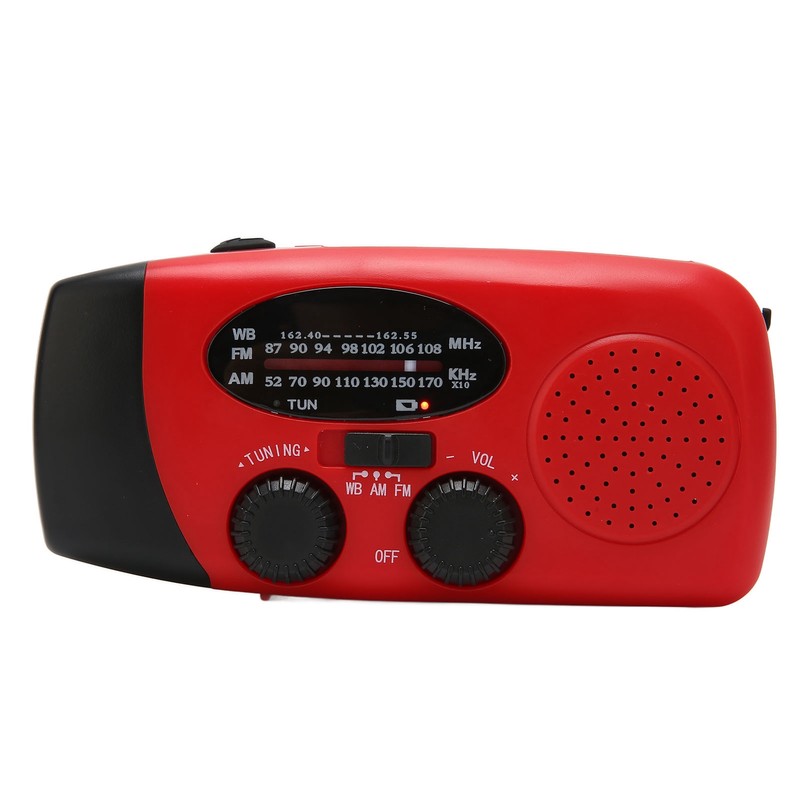 Hand Crank Radio Portable Self Powered Solar Weather Radio with