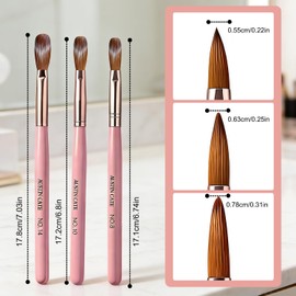 Set de Pinceles para Uñas Acrílicas Profesional, 4 Piezas con Paños de Limpieza, Pinceles para Manicura, Pintura de Uñas, Arte en Uñas, Ideal para Salón y Uso Doméstico