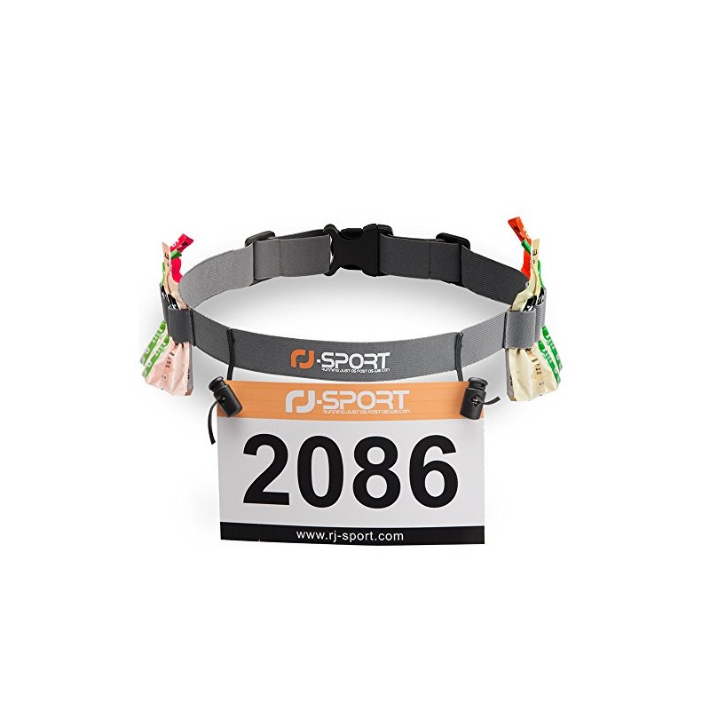 RJ-Sport Triathlon Race Number Belt, Running Strap with Numbers &