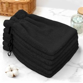 Voova Movas Paños Negros Cuerpo Piezas Pulgadas 100 Algodón Suaves Absorbentes Lazo Colgar Guantes Baño Ducha