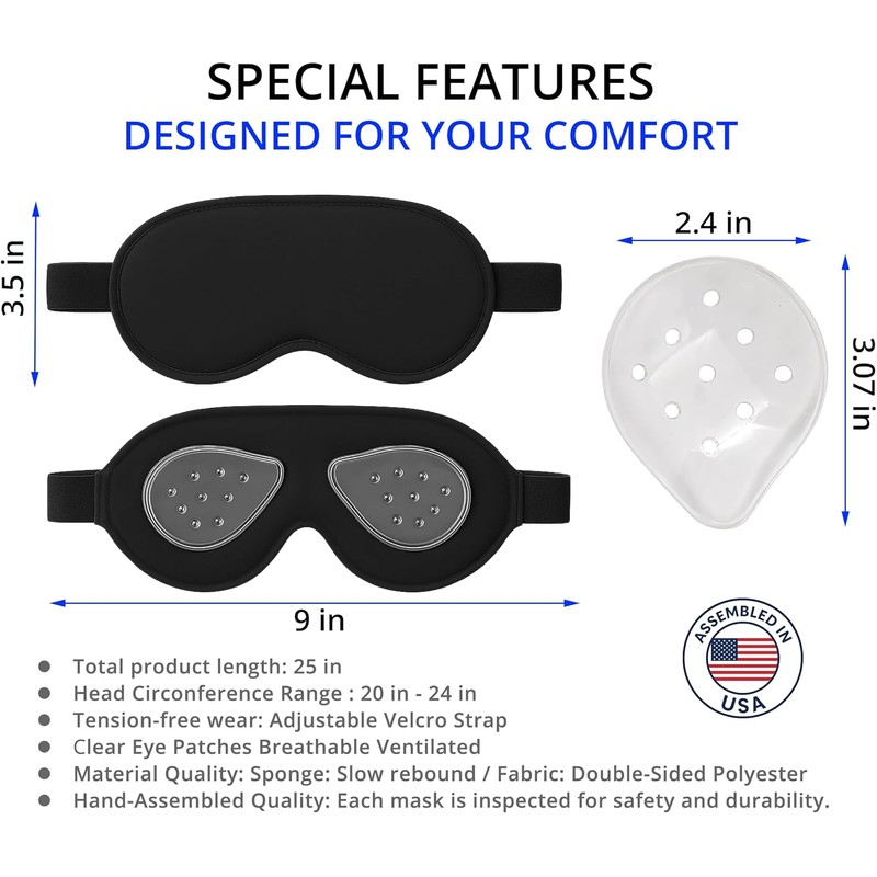 Sleep Mask for Cataract & LASIK Recovery – 3D Contoured
