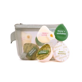 MoMo's Workshop 2pcs Powder Puff, Makeup Sponge for Liquid Foundation, Ultra Soft Face Powder Puff, Easy to Clean, for Cushion/Cream, Concealer, Blush,Contour (GreenSet-4 mini)