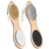 Beomeen Pumice Stone Brush for Feet 4 in 1, Bamboo