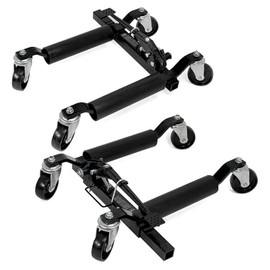 GarveeTech Hydraulic Car Wheel Dolly Jack Set of 2, Heavy Duty 1500 Lbs Car Wheel Dolly Vehicle Skates Positioning with Foot Pedal for Auto Tire Repairing, Vehicle Moving-Black