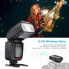 Powerextra LCD Display Flash Speedlite, 2.4G Wireless Flash Trigger Transmitter