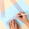 TIESOME 2 Pieces L-Square Rule Clear Sewing Ruler, Plastic Measure
