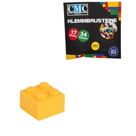 CMC imports Building Blocks 2 x 2 Spikes Compatible Bricks 34 Different Colours (242 - Dark Yellow) Pack of 50