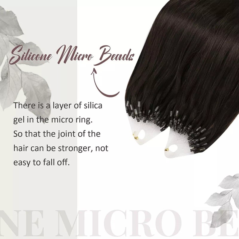 Moresoo Extensiones Cabello Natural Natural Color #2 Casta 14in 50gr
