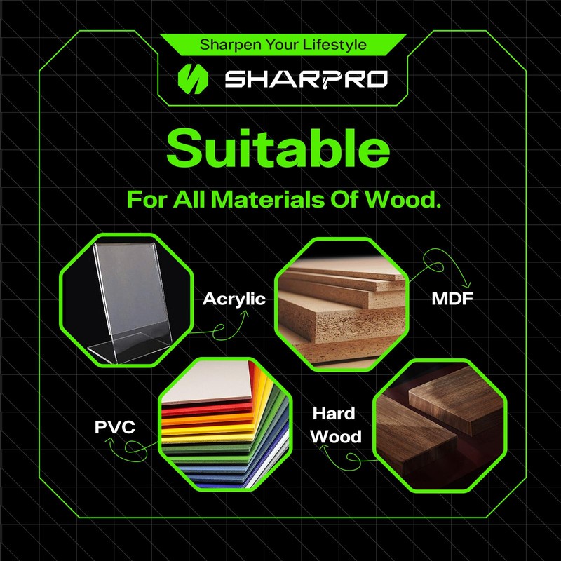 SHARPRO Spiral UpCut Router Bits 1 4 Shank, 1 8