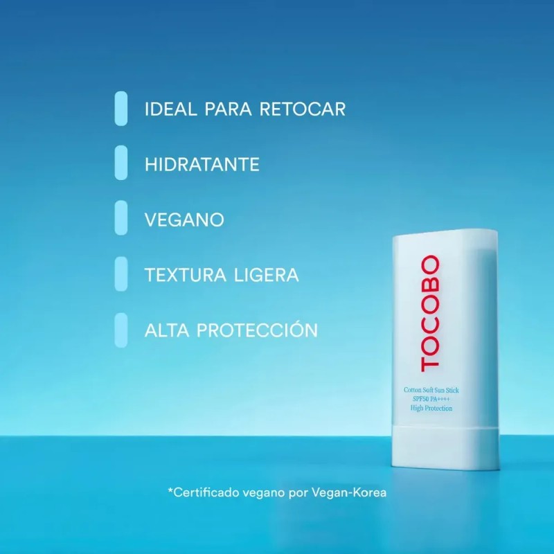 Tocobo Protector Solar Coreano Barra Cotton Sun Stick Spf50+